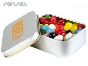 Metalldosen mit verschiedenen Mini Jelly Beans (50g)