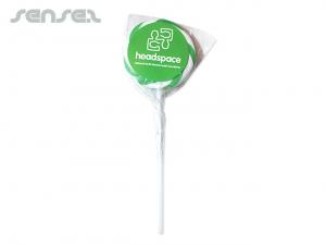 Twist Green & White Lollipops