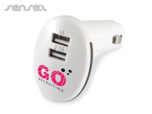 White USB Car Chargers