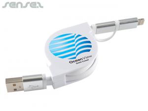 便利なデュアルマイクロUSB / 8ピンコネクタケーブル