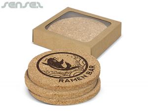 Island Cork Coaster Sets - Round (4)