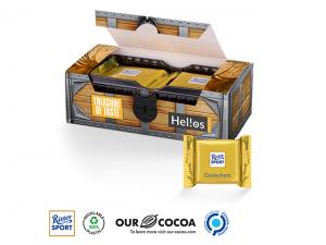 Gold Edition - Ritter Sport Mini Chocolates In Printed Treasure Box (6Pcs)