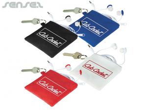 Fresh Earphones With Keyring Pouch