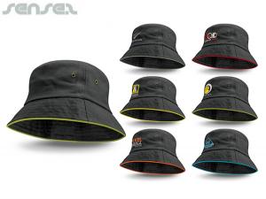 Juno Coloured Trim Premium Bucket Hats