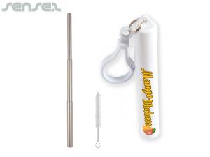 Reusable Stainless Steel Telescopic Straws With Brush