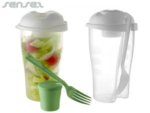 Lunch Salad Shaker Cups With Fork (900ml)