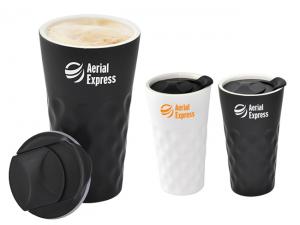 Latte doppelwandige keramische Kaffeetassen (350ml)