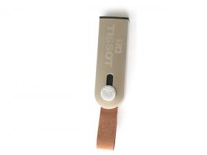 Leather Strap Metal USB Sticks (4GB)