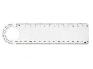 分度器透明ルーラー（15cm）