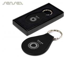 Praxima Leather Key Rings (Drop Round)