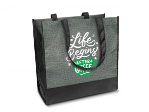 Black And Grey Non Woven Tote Bags