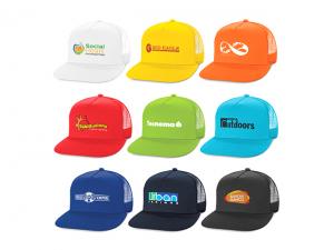 Colourful Flat Peak Trucker Caps