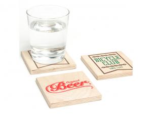 Printed Chunky Plywood Coasters - Square (9mm)