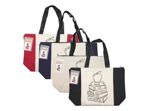 Colouring In Calico Zip Shopper Bags (305gsm)