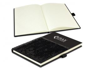 Hardcover-Notebooks mit Paillettenbedienfeld (A5)