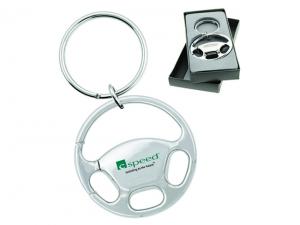 Steering Wheel Shaped Metal Keychains