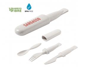 Bamboo Fibre Cutlery Travel Sets