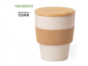 Natürliche Bambus- und Korkbecher (350 ml)