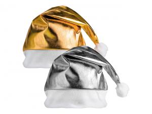 Gold And Silver Metallic Santa Hats