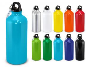 Aluminium-Trinkflaschen mit Karabiner (600 ml)
