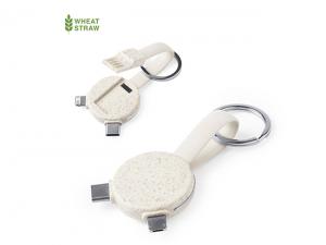 Wheat Straw USB Sync Charger Keyrings