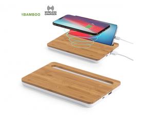 Bamboo Wireless Chargers With Phone Holder (1000mAh)