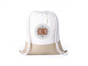 Eco Cotton Drawstring Backpacks With Jute Base (120gsm)