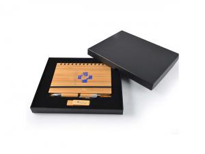 Eco Bamboo Notebook &amp; Swivel USB Geschenksets