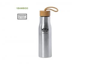 Stainless Steel Bottles With Bamboo Lid (600ml)