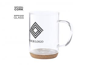 Borosilicate Glass Mugs With Cork Base (450ml)
