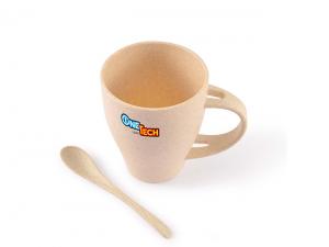 Wheat Fibre Coffee Cups With Spoon (330ml)