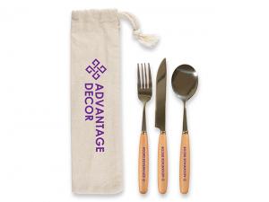 Stainless Steel Cutlery Sets With Bamboo Handles