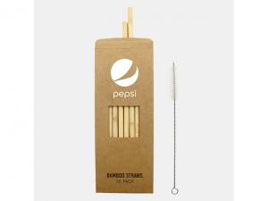 Bamboo Straws In Custom Printed Kraft Box