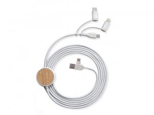 Degradable Bamboo Charging Cables With Standard USB (120cm)