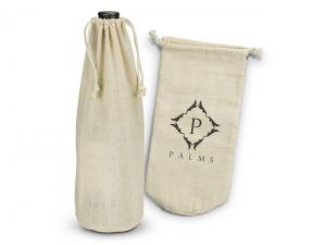 Emilia Cotton Bottle Drawstring Gift Bags (120gsm)