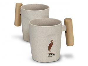 Wheat Straw Cups With Wooden Handle (480ml)