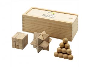 3-in-1-Holzpuzzle-Sets