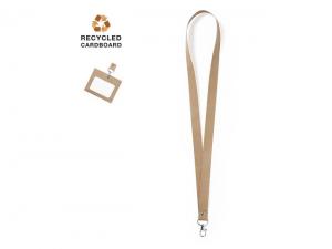 Recycled Cardboard Lanyards with Metal Swivel Carabiner