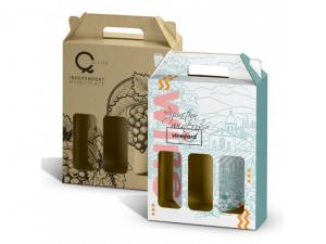 Triple Smart Wine Presentation Boxes with Carry Handle