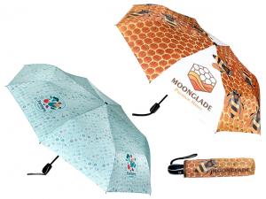Kompakte Regenschirme in voller Farbe mit Etui