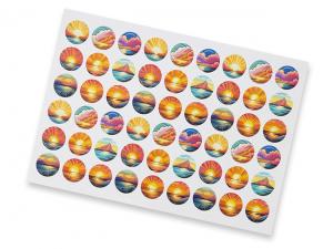 Sticker Sheets (26mm Circle) - Matte - A4 Sheet