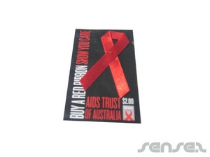 Bow Charity Pins On Printed Card