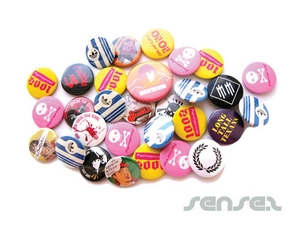 80's Retro Style Tin Badges (100mm)