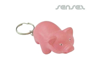 Pig Stress Ball Key Chains