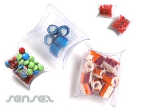 Pillow-Boxen gefüllt mit Süßigkeiten 20Grms