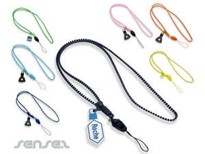 Zippered Lanyards With Tag