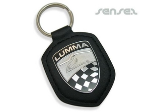 Padded Leather Key Chains With Tag