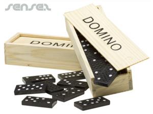 Domino Sets in Wooden Boxes