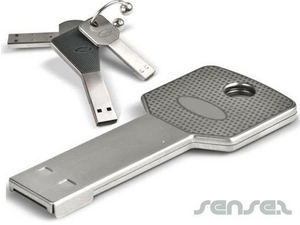 Slim Steel Key Shaped USB Sticks (4GB)