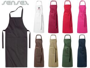 Coloured Bib Aprons With Pockets